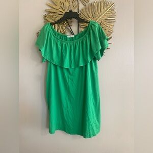 Green Off-Shoulder Dress